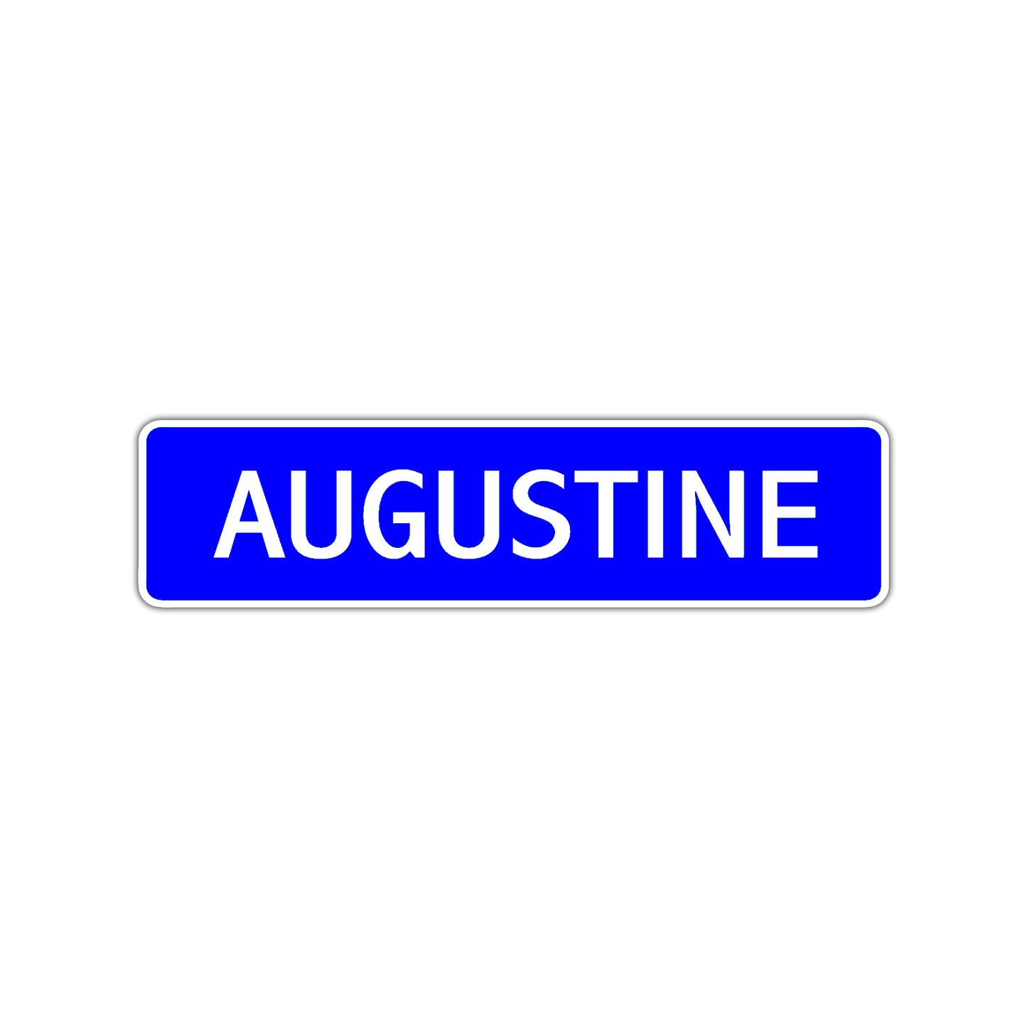 Augustine Street Sign Children Name Room Plate