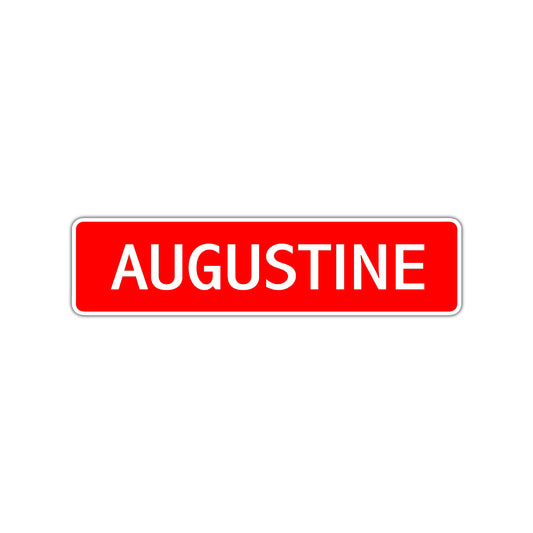 Augustine Street Sign Children Name Room Plate