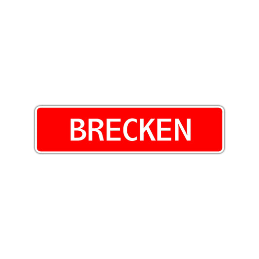 Brecken Street Sign Children Name Room Plate