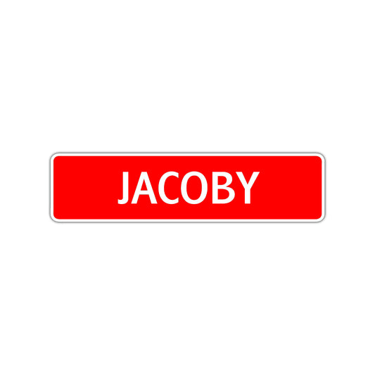 Jacoby Street Sign Children Name Room Plate