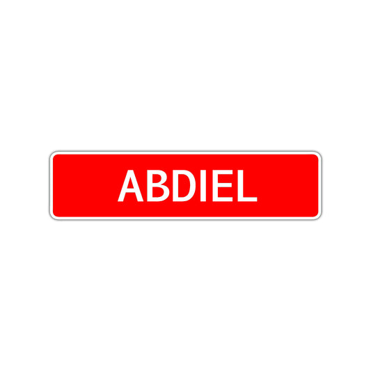 Abdiel Street Sign Children Name Room Plate