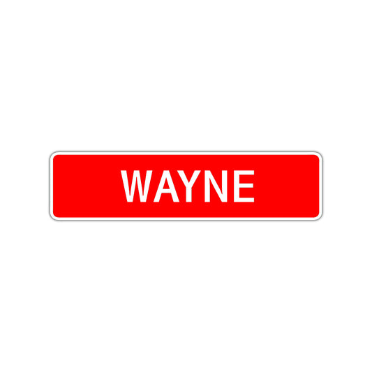 Wayne Street Sign Children Name Room Plate