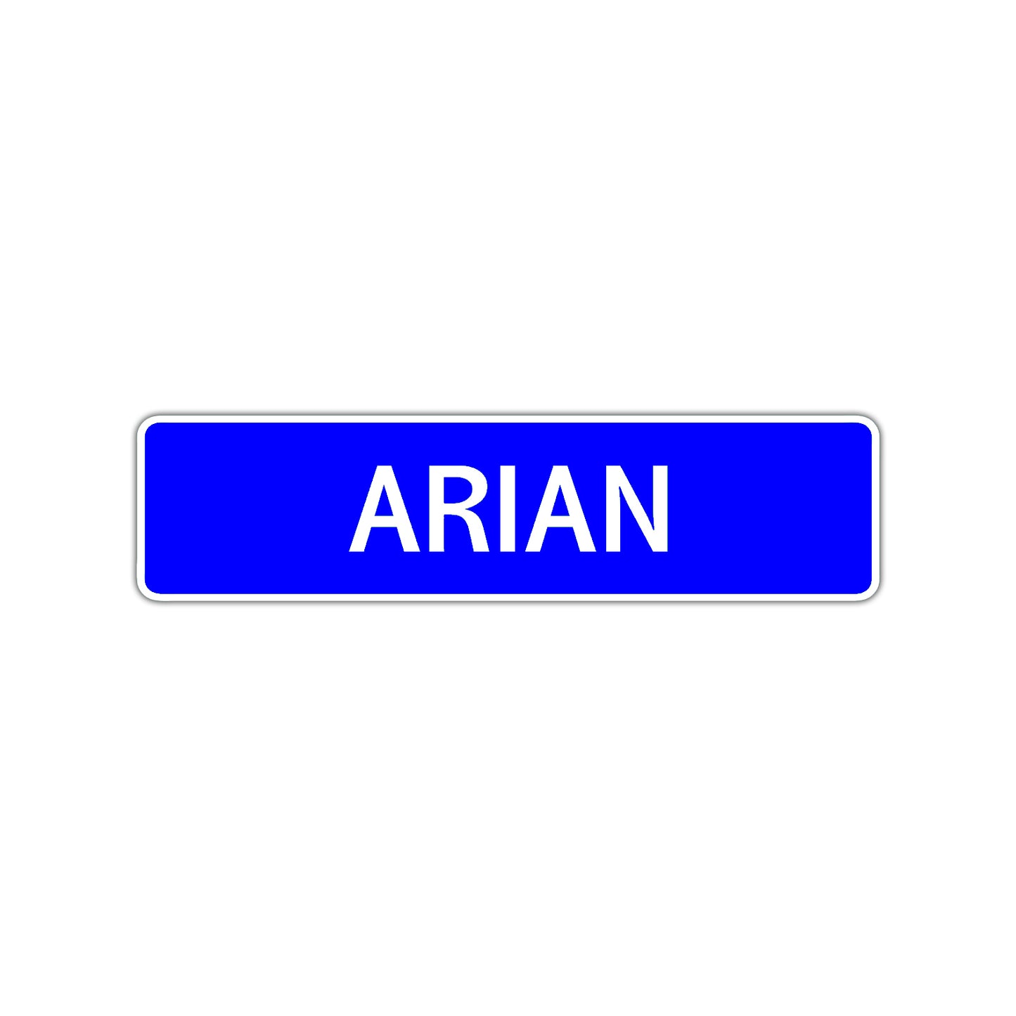 Arian Street Sign Children Name Room Plate