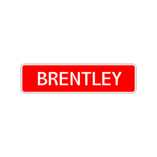 Brentley Street Sign Children Name Room Plate