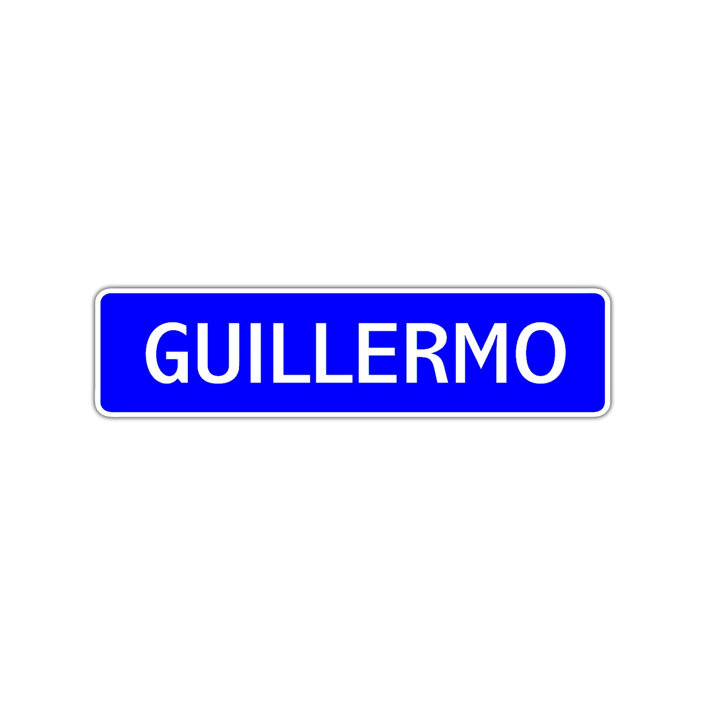 Guillermo Street Sign Children Name Room Plate