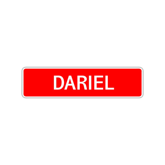 Dariel Street Sign Children Name Room Plate