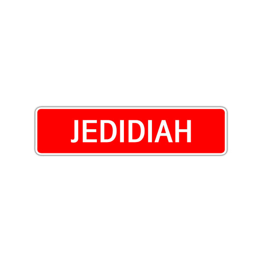 Jedidiah Street Sign Children Name Room Plate