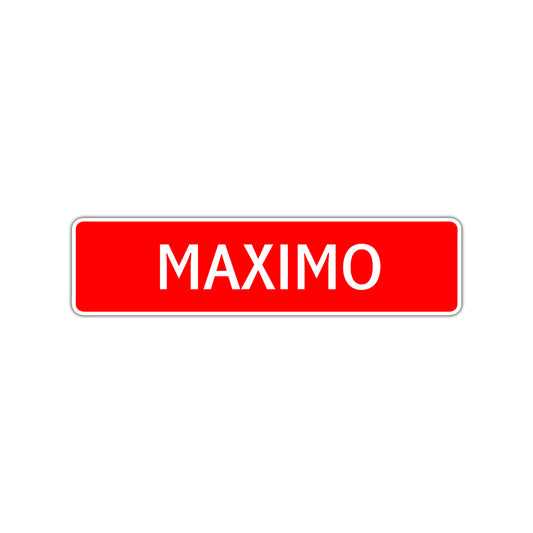 Maximo Street Sign Children Name Room Plate