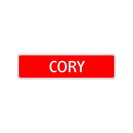 Cory Street Sign Children Name Room Plate