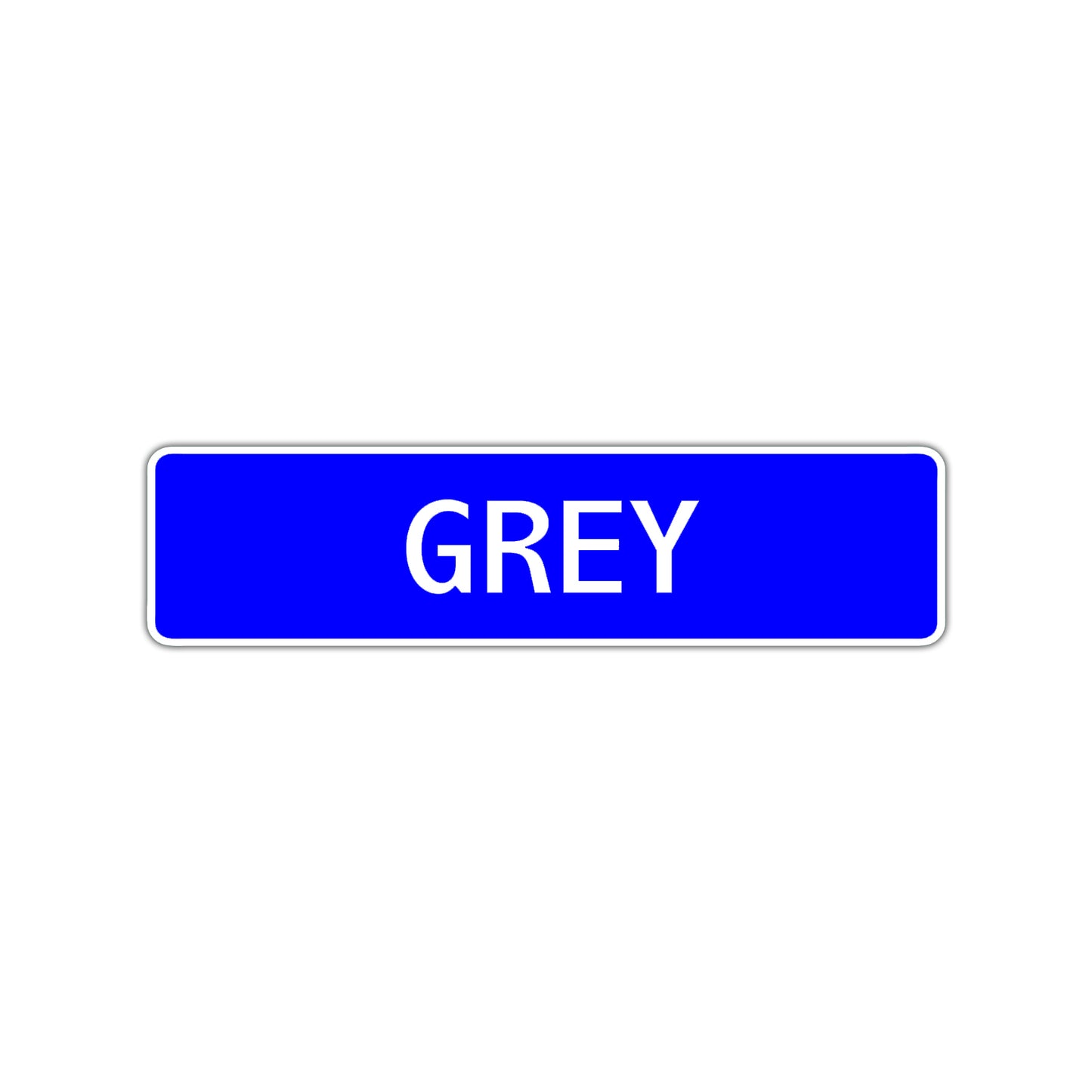 Grey Street Sign Children Name Room Plate