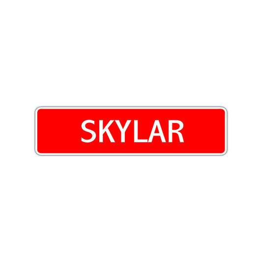 Skylar Street Sign Children Name Room Plate
