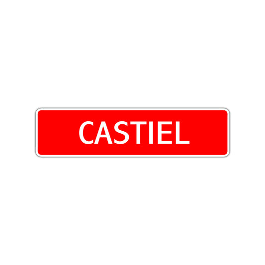 Castiel Street Sign Children Name Room Plate