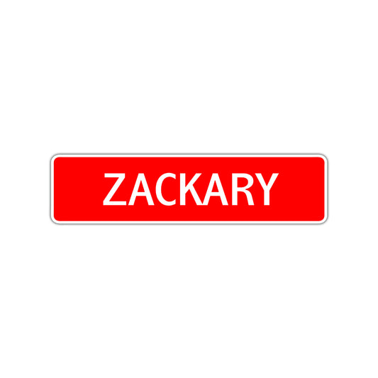 Zackary Street Sign Children Name Room Plate