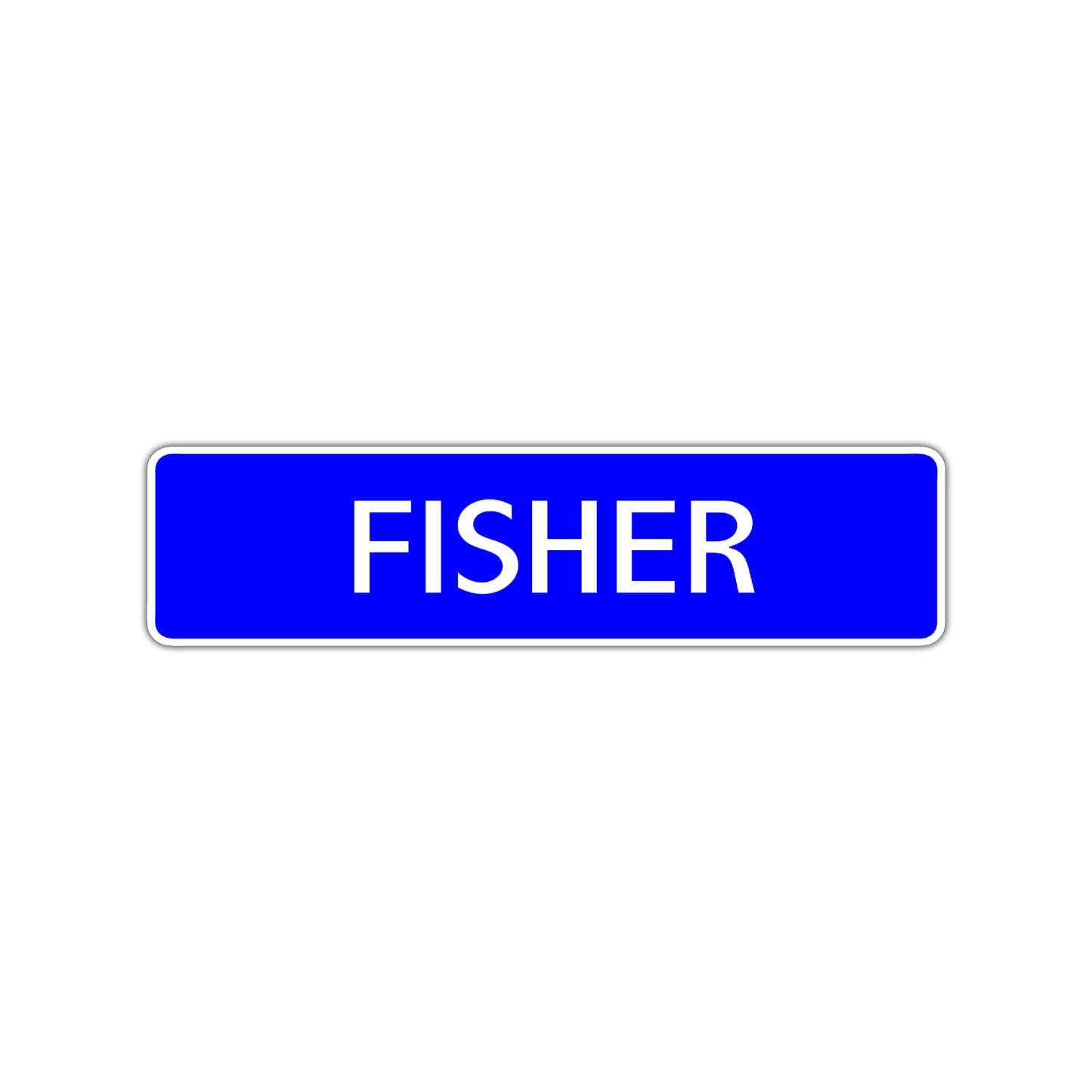 Fisher Street Sign Children Name Room Plate