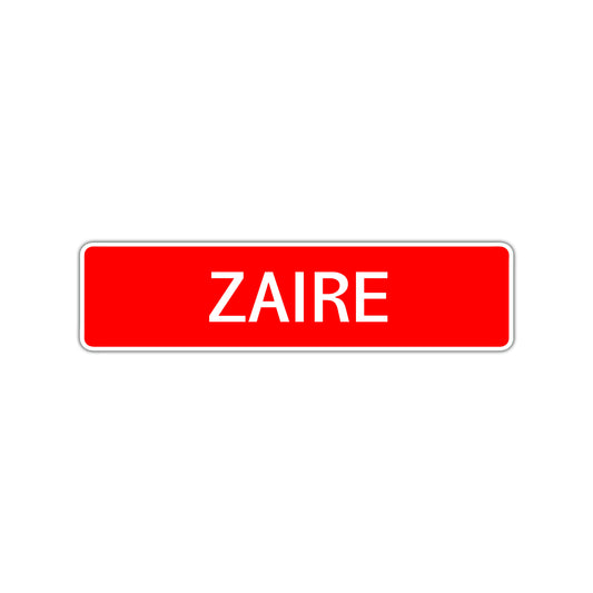 Zaire Street Sign Children Name Room Plate