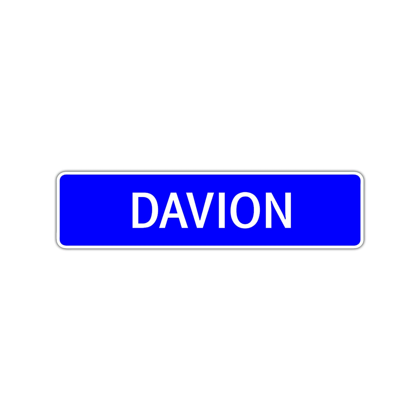 Davion Street Sign Children Name Room Plate