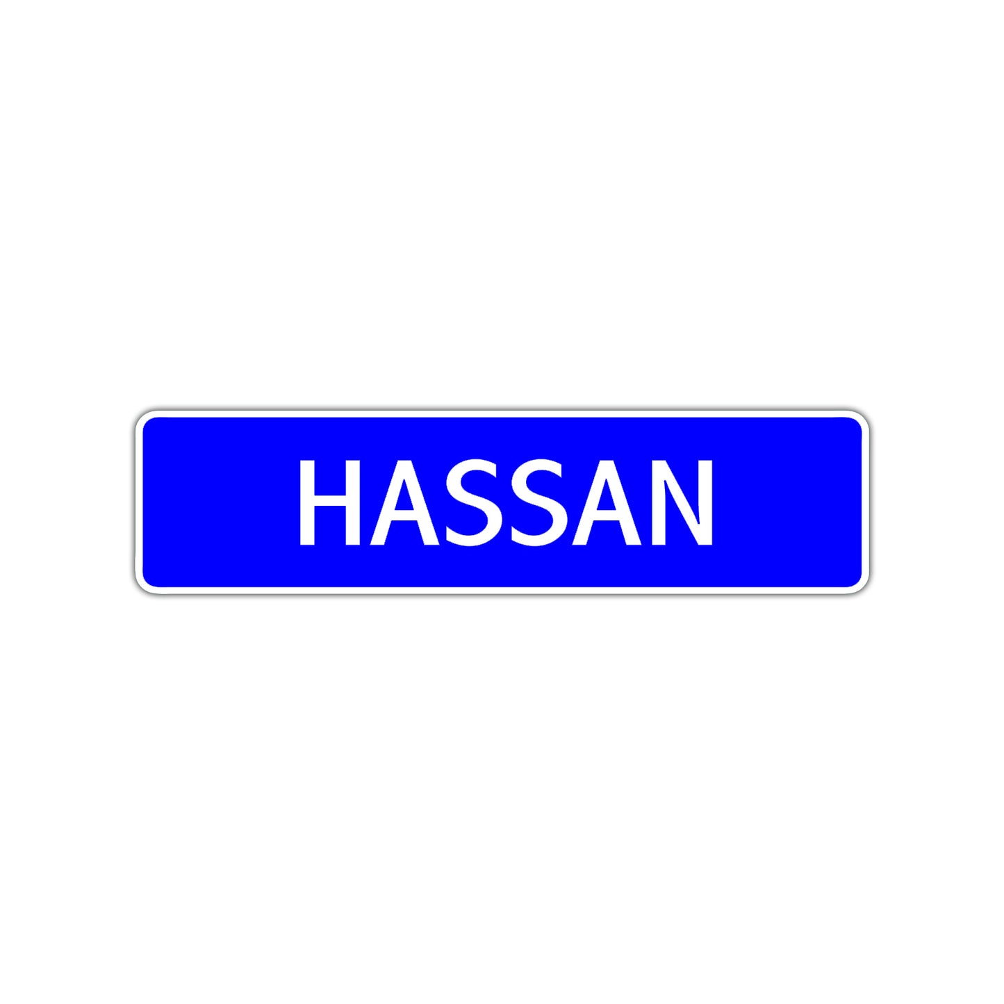 Hassan Street Sign Children Name Room Plate