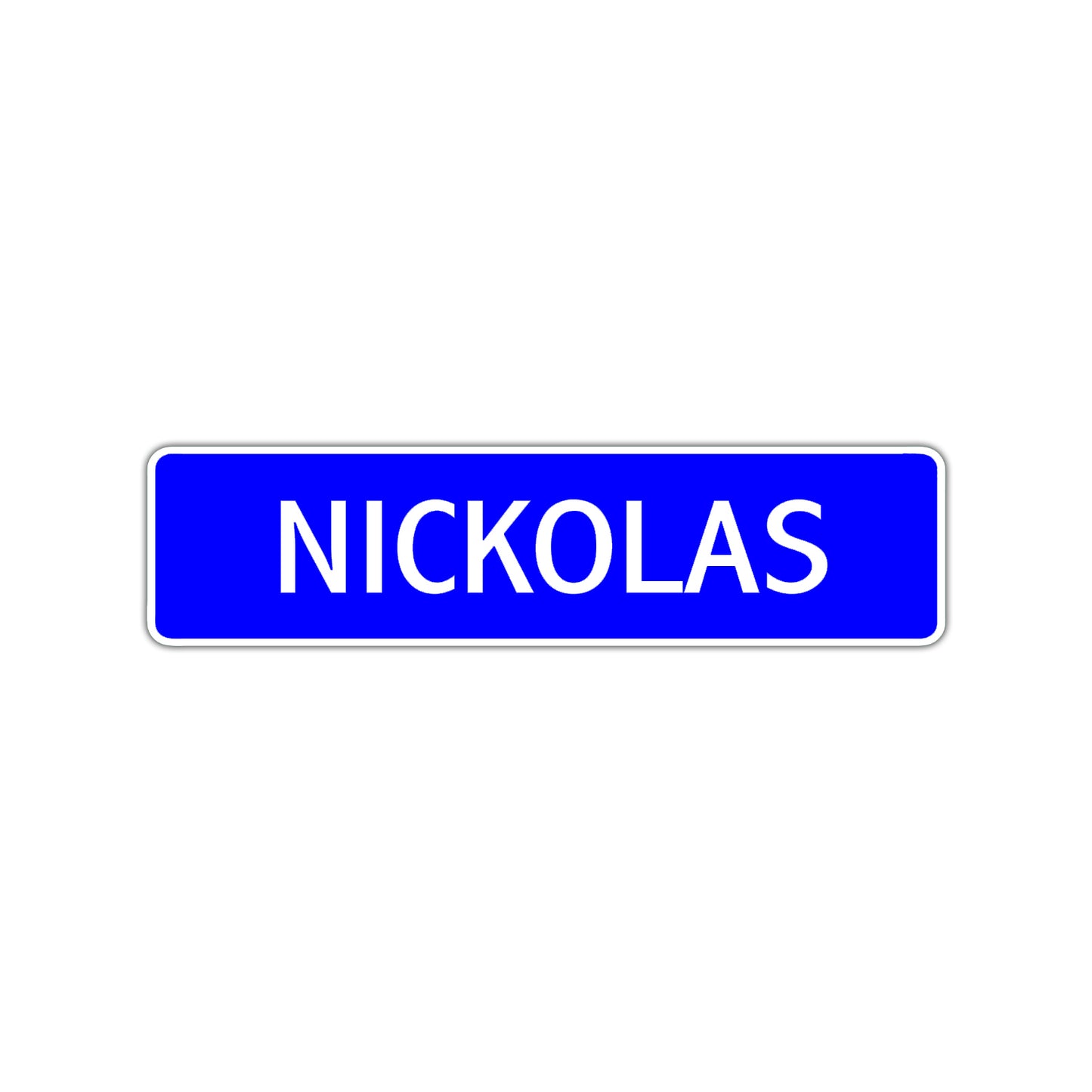 Nickolas Street Sign Children Name Room Plate