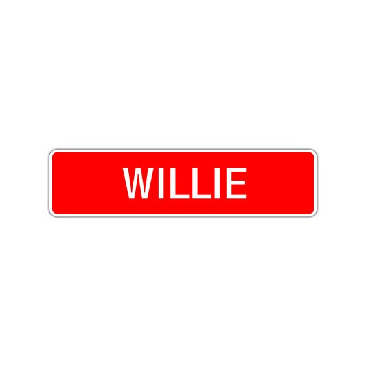 Willie Street Sign Children Name Room Plate