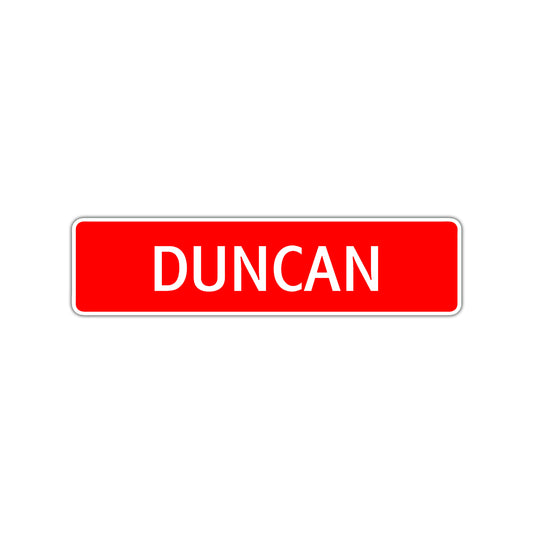 Duncan Street Sign Children Name Room Plate