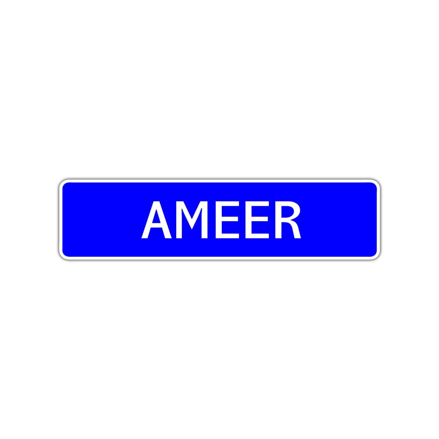 Ameer Street Sign Children Name Room Plate