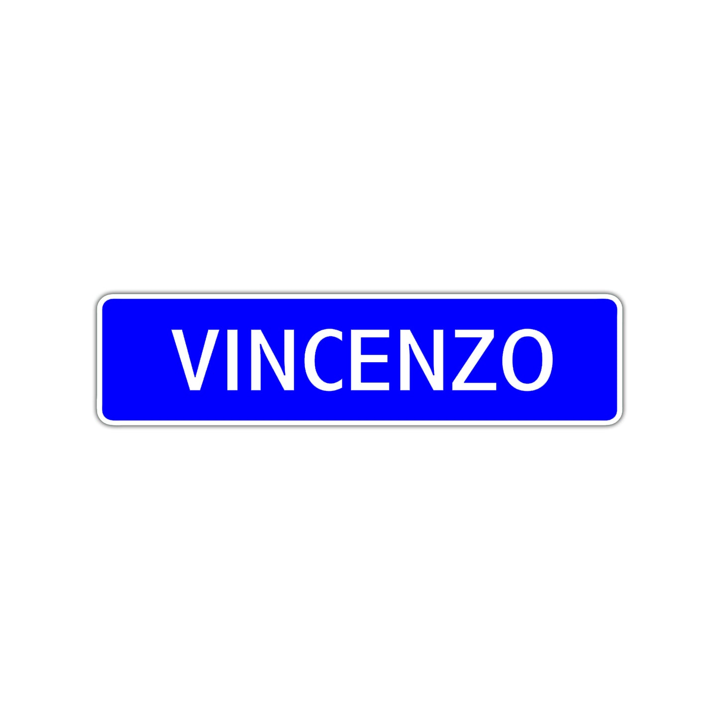Vincenzo Street Sign Children Name Room Plate
