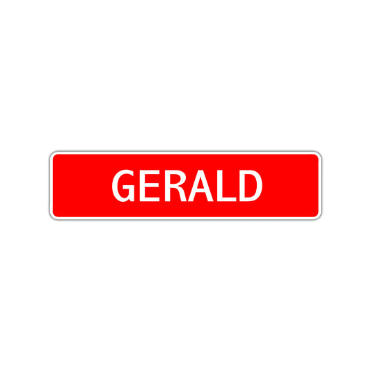 Gerald Street Sign Children Name Room Plate