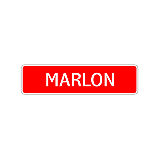 Marlon Street Sign Children Name Room Plate