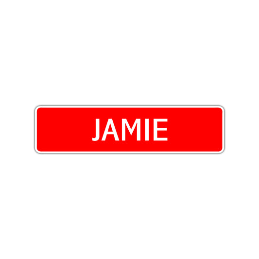 Jamie Street Sign Children Name Room Plate