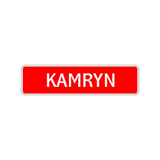 Kamryn Street Sign Children Name Room Plate