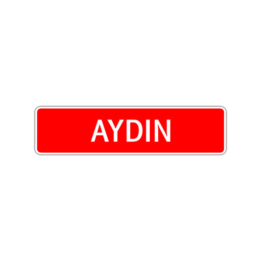 Aydin Street Sign Children Name Room Plate