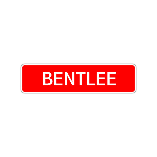 Bentlee Street Sign Children Name Room Plate