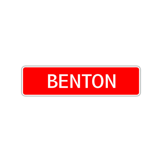 Benton Street Sign Children Name Room Plate