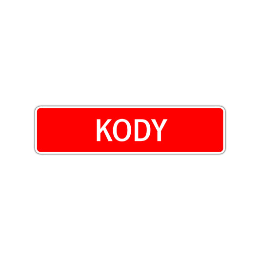 Kody Street Sign Children Name Room Plate