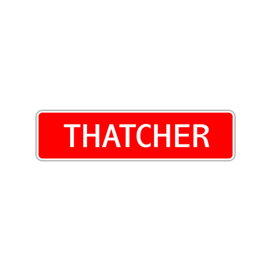 Thatcher Street Sign Children Name Room Plate
