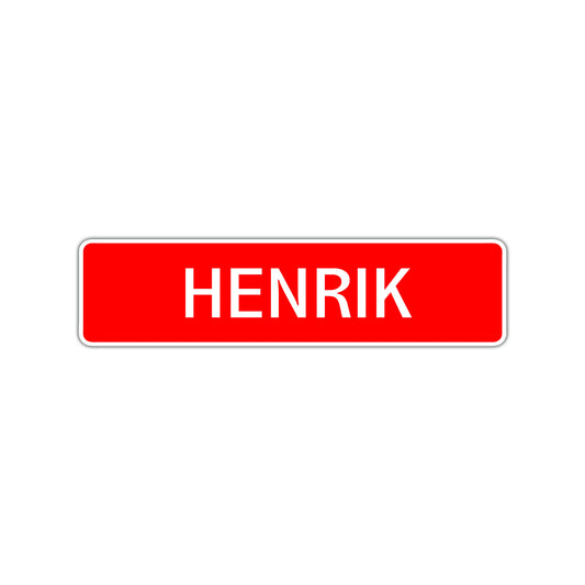 Henrik Street Sign Children Name Room Plate