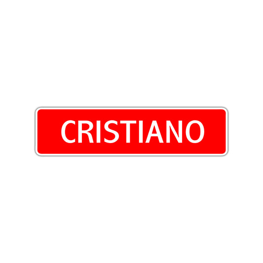 Cristiano Street Sign Children Name Room Plate