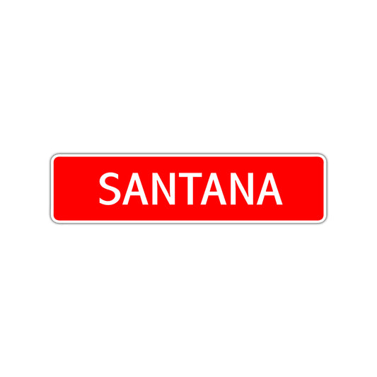 Santana Street Sign Children Name Room Plate