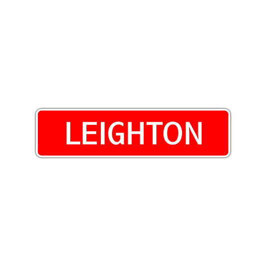 Leighton Street Sign Children Name Room Plate