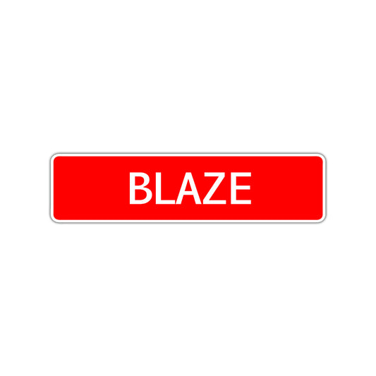 Blaze Street Sign Children Name Room Plate