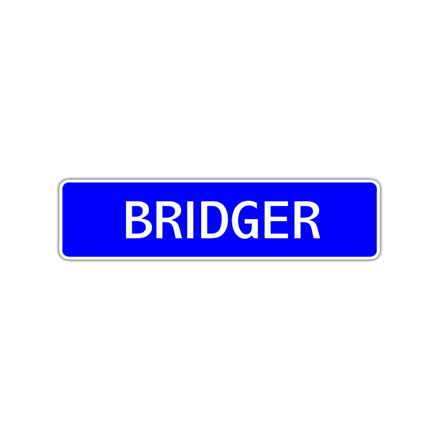 Bridger Street Sign Children Name Room Plate