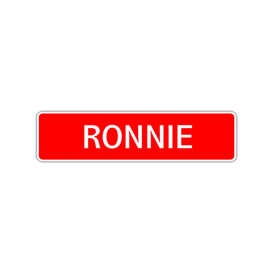 Ronnie Street Sign Children Name Room Plate