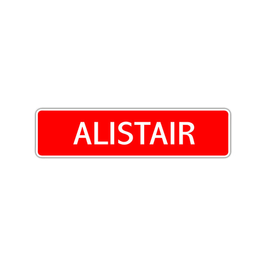 Alistair Street Sign Children Name Room Plate