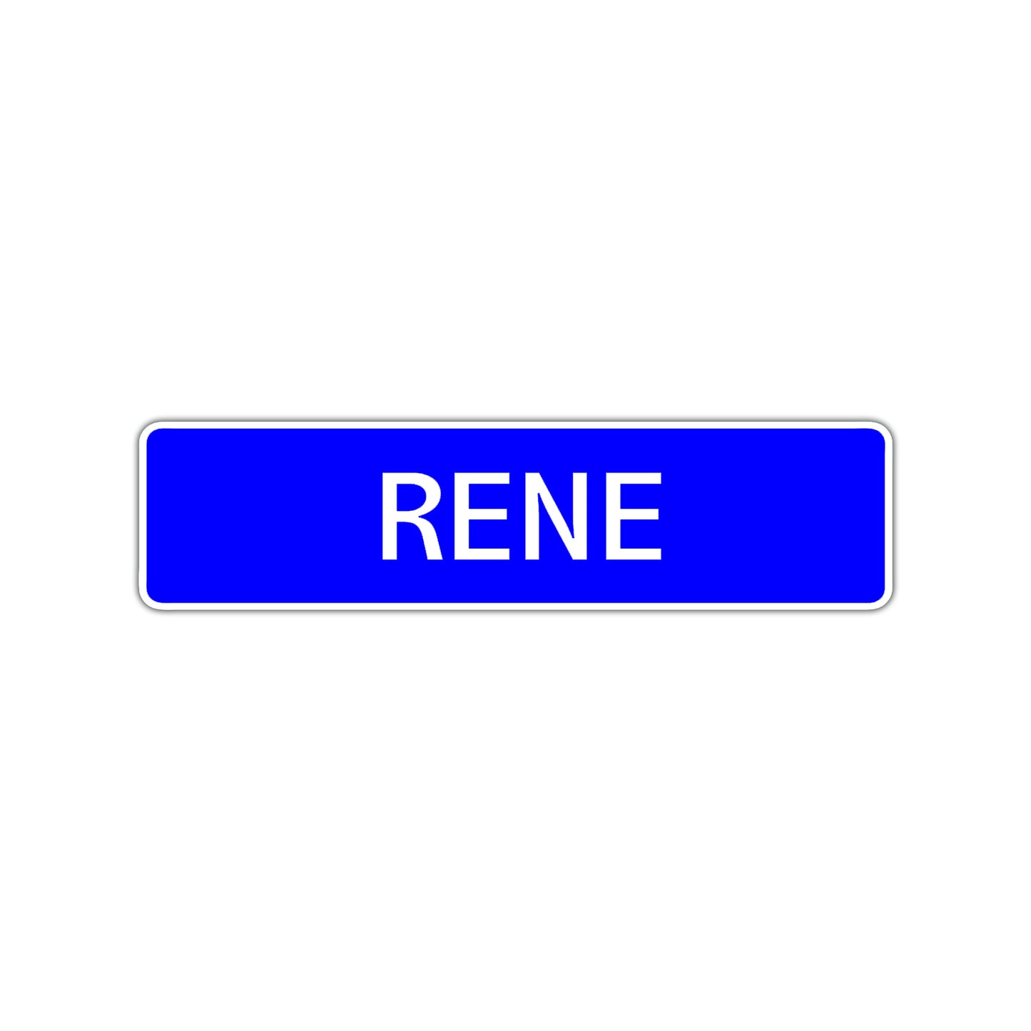 Rene Street Sign Children Name Room Plate