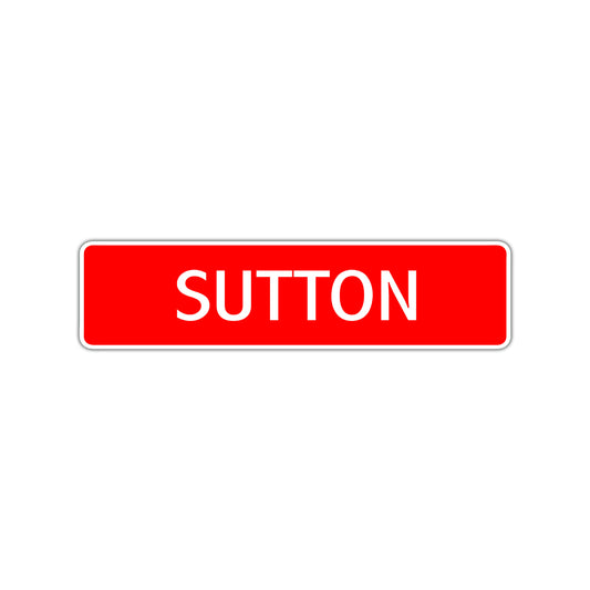 Sutton Street Sign Children Name Room Plate