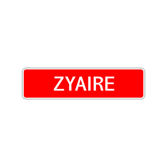 Zyaire Street Sign Children Name Room Plate