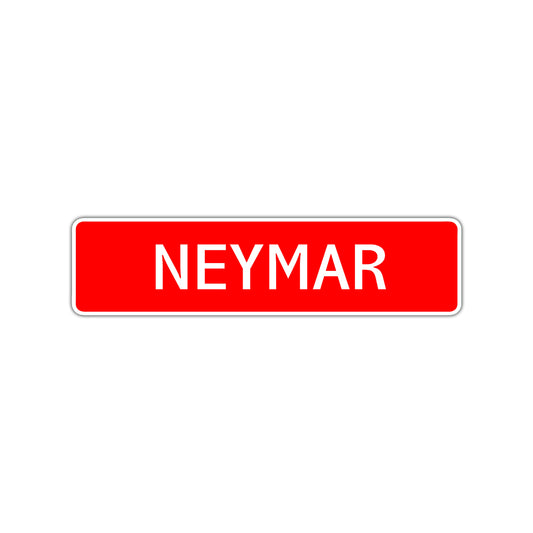 Neymar Street Sign Children Name Room Plate