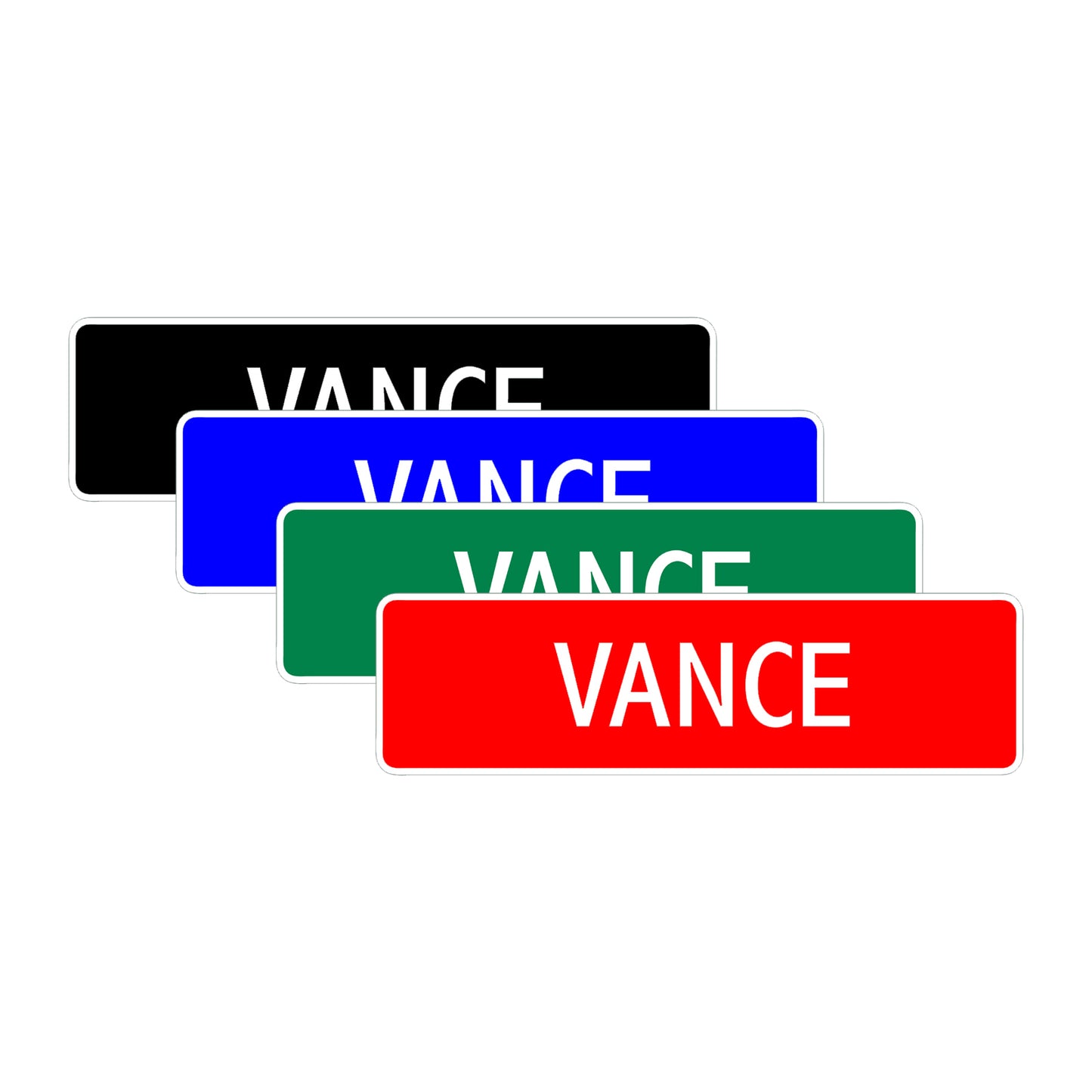 Vance Street Sign Children Name Room Plate