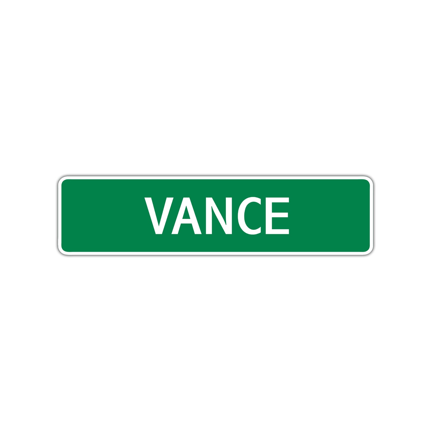 Vance Street Sign Children Name Room Plate