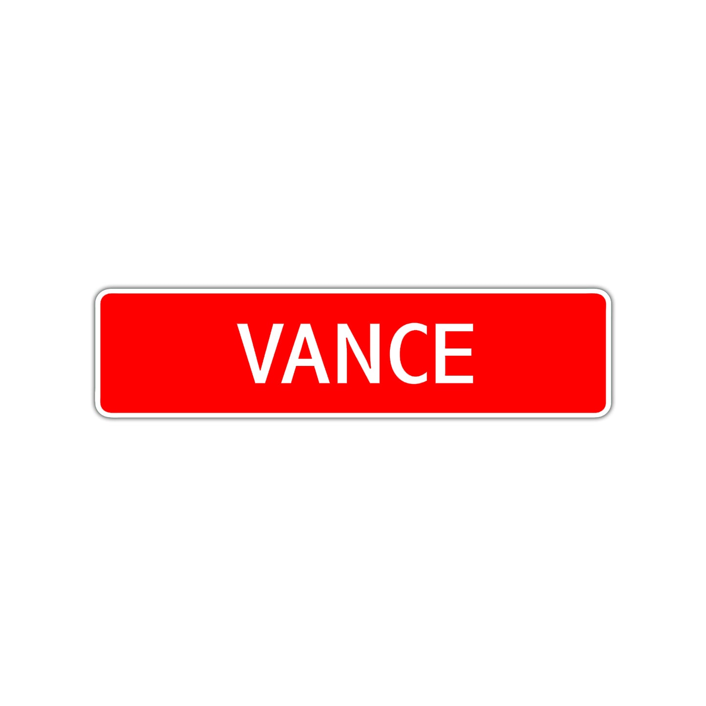 Vance Street Sign Children Name Room Plate